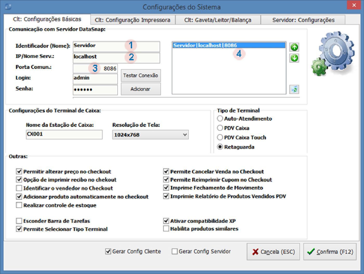 tela configurador